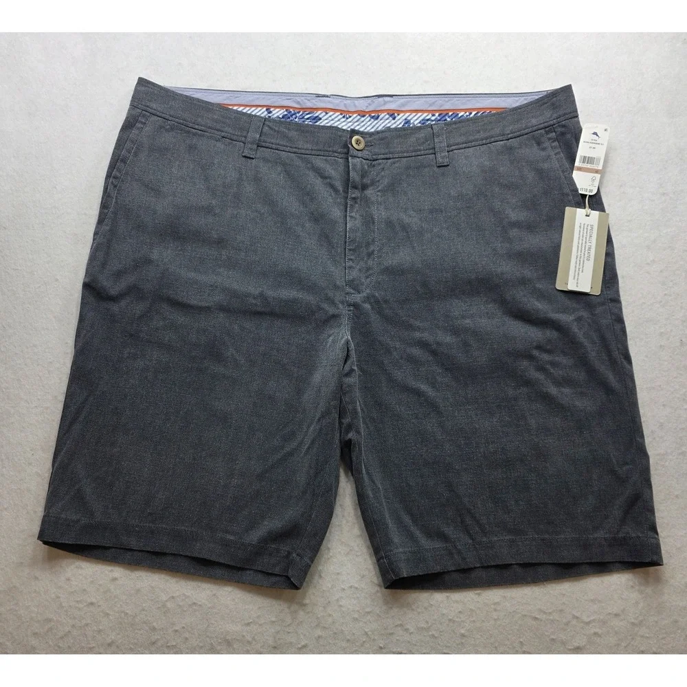 Tommy Bahama T817036 Men's Havana Herringbone Gray Shorts. NWT. Size 42